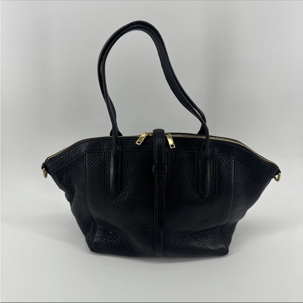 J. Crew Factory Black Tote with Gold Zippers